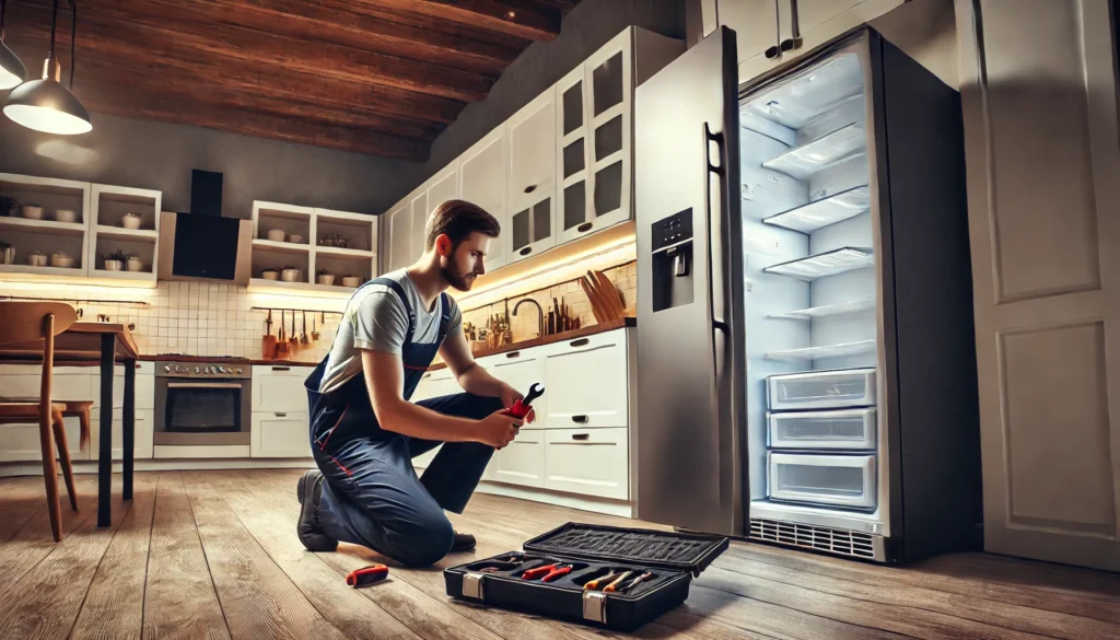 appliances xpert team repairing fridge (refregirator) service